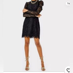 NWT Lilly Pulitzer Averi black lace dress. goth, whimsigoth, party dress Sz 00.